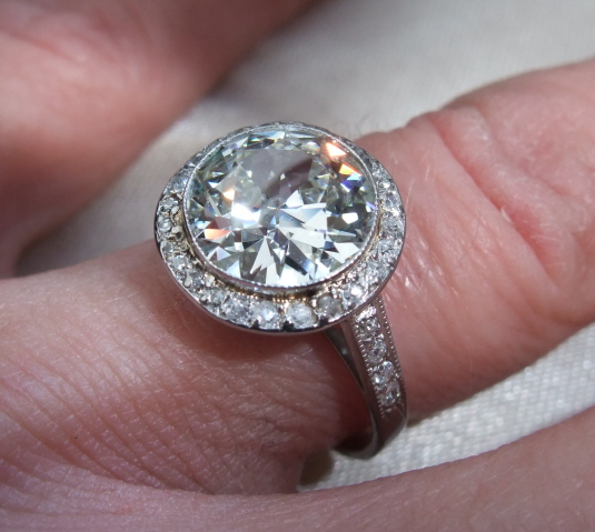 Superb old cut diamond solitaire ring