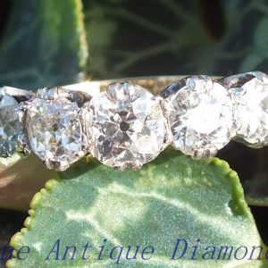 Original old cut diamond 5 stone ring