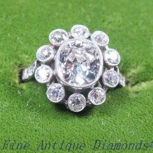 Superlative special old cut diamond ring