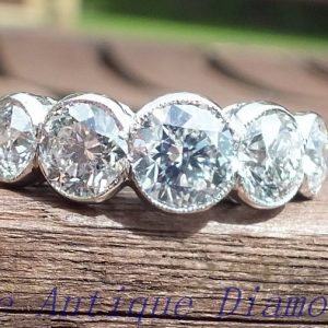 Vintage 5 stone diamond ring