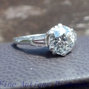 2.70ct stunning old cut diamond solitaire ring