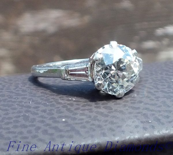 2.70ct stunning old cut diamond solitaire ring