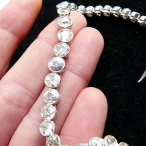 10ct old cut diamond line bracelet a vey rare item