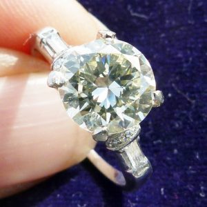 Platinum 2.07ct diamond solitaire ring