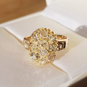SOLD. Victorian 18ct 2.40ct Antique Diamond Ring. Rare!! 1888