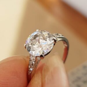 SOLD. Rare white! Natural Old Cut 2.30ct Diamond solitaire.