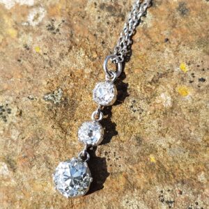 SOLD. Original Old Cut Diamond Pendant.