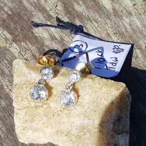SOLD. Super 1.10ct Old Cut Diamond earrings