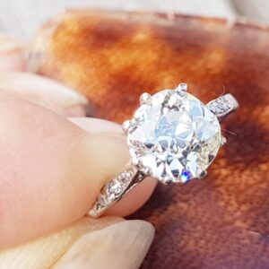 SOLD.  2ct Antique Old Cut Diamond Solitaire