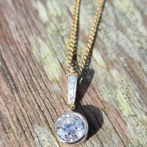 SOLD. Stunning Old Cut Diamond Pendant