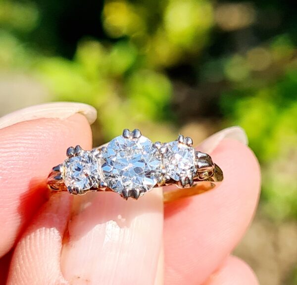 SOLD. Edwardian Trilogy ring - Image 3