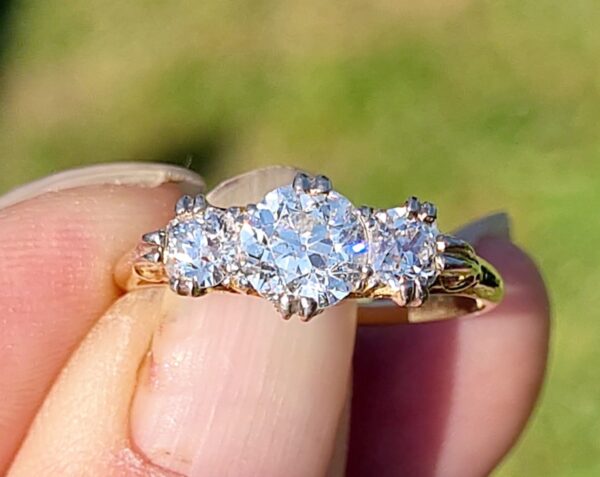 SOLD. Edwardian Trilogy ring - Image 8