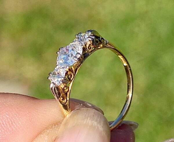 SOLD. Edwardian Trilogy ring - Image 6