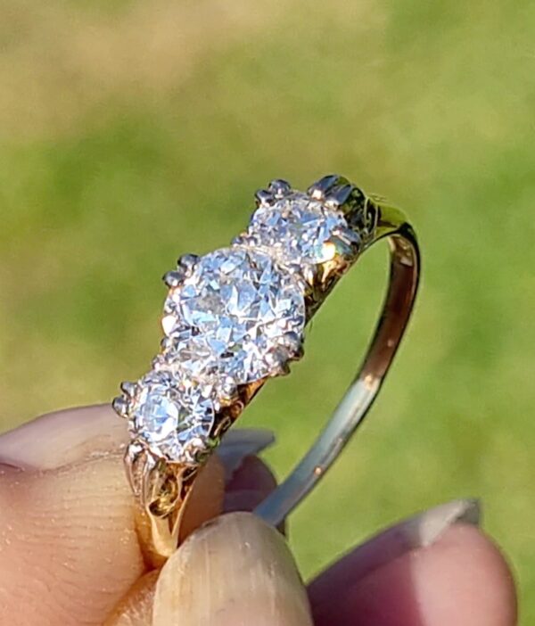 SOLD. Edwardian Trilogy ring - Image 5