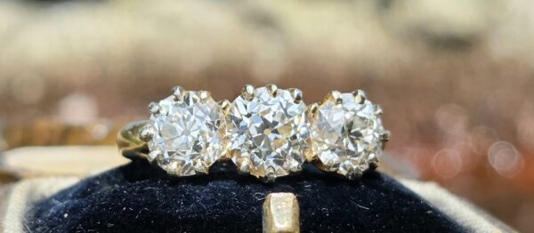 SOLD.  Top quality Diamond Trilogy ring