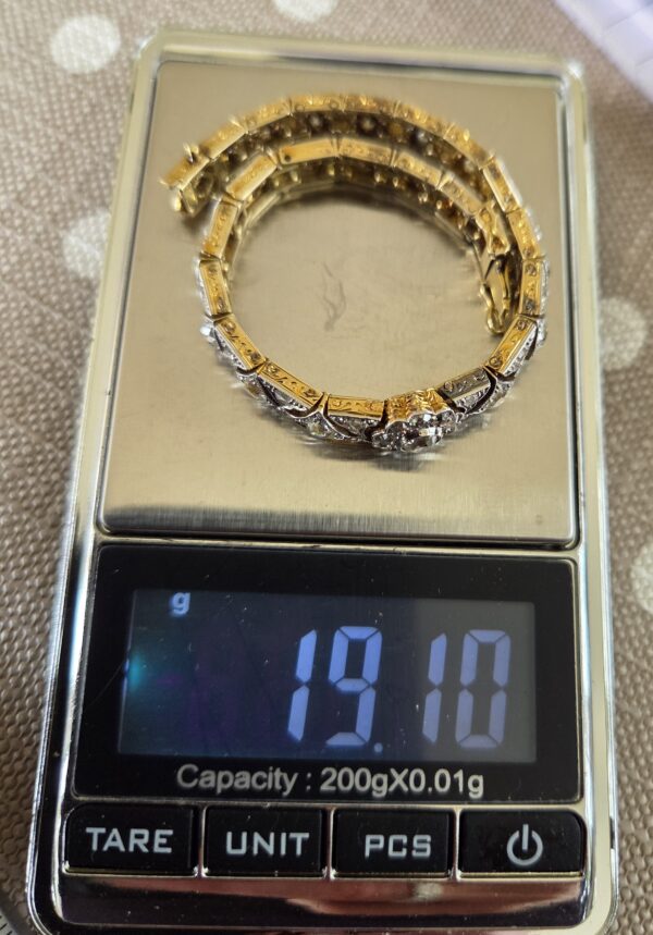 Sold Rare! Top quality Edwardian Diamond Bracelet - Image 12