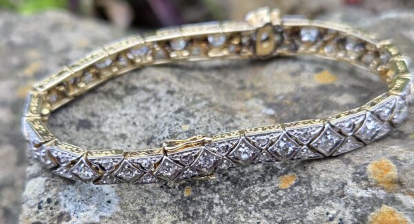 Sold Rare! Top quality Edwardian Diamond Bracelet - Image 8