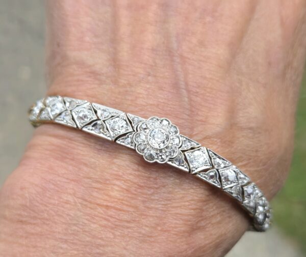 Sold Rare! Top quality Edwardian Diamond Bracelet - Image 9