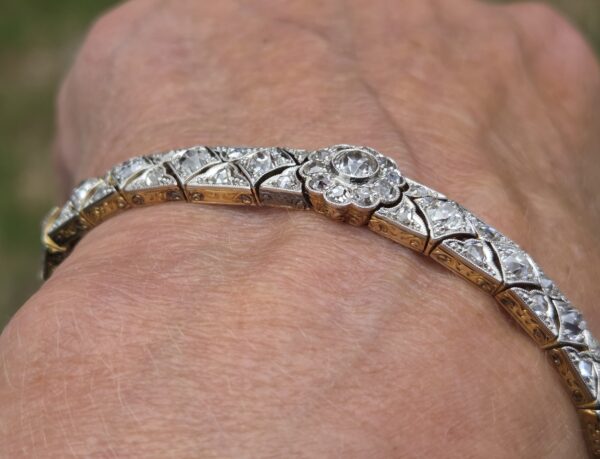 Sold Rare! Top quality Edwardian Diamond Bracelet - Image 11
