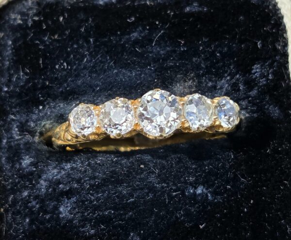 SOLD Diamond 5 stone ring/Eternity