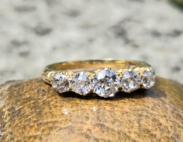 SOLD Diamond 5 stone ring/Eternity - Image 3