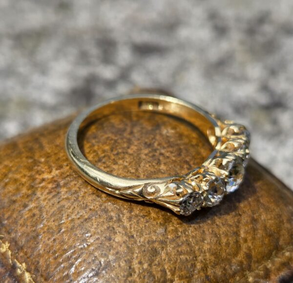 SOLD Diamond 5 stone ring/Eternity - Image 6