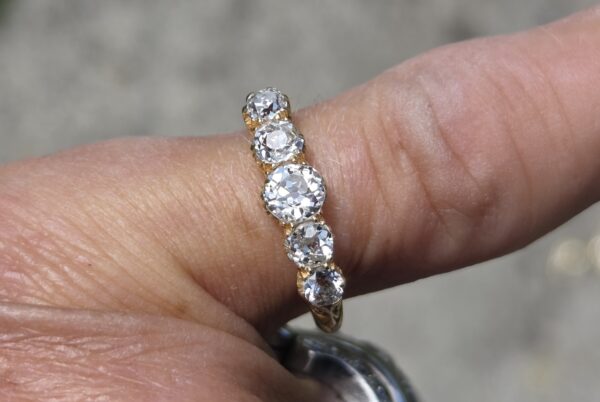 SOLD Diamond 5 stone ring/Eternity - Image 8