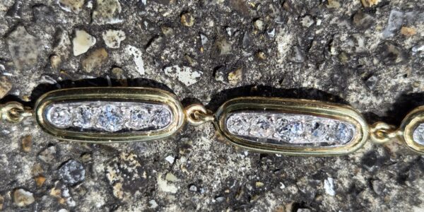 Sold.18ct Old cut Diamond Bracelet - Image 4