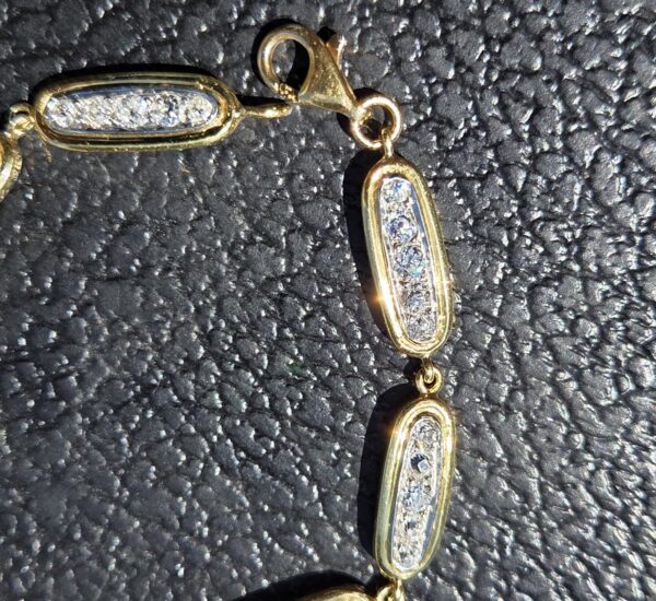 Sold.18ct Old cut Diamond Bracelet - Image 7