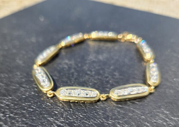 Sold.18ct Old cut Diamond Bracelet - Image 9