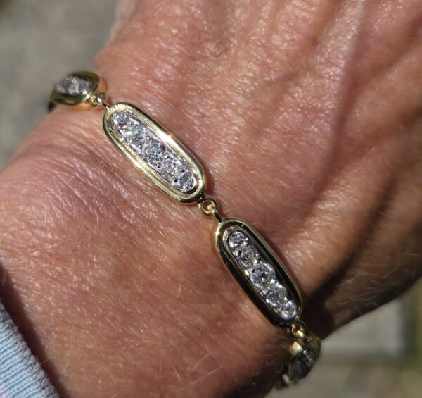 Sold.18ct Old cut Diamond Bracelet