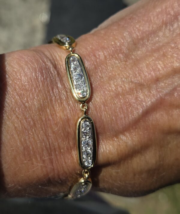 Sold.18ct Old cut Diamond Bracelet - Image 11