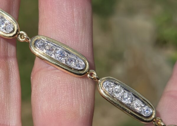 Sold.18ct Old cut Diamond Bracelet - Image 13