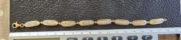 Sold.18ct Old cut Diamond Bracelet - Image 2