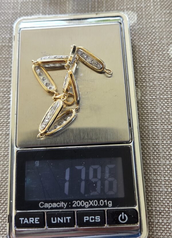 Sold.18ct Old cut Diamond Bracelet - Image 3