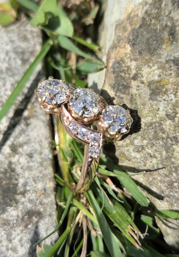 Just A Fabulous Old Cut Diamond Trilogy ring! - Image 13