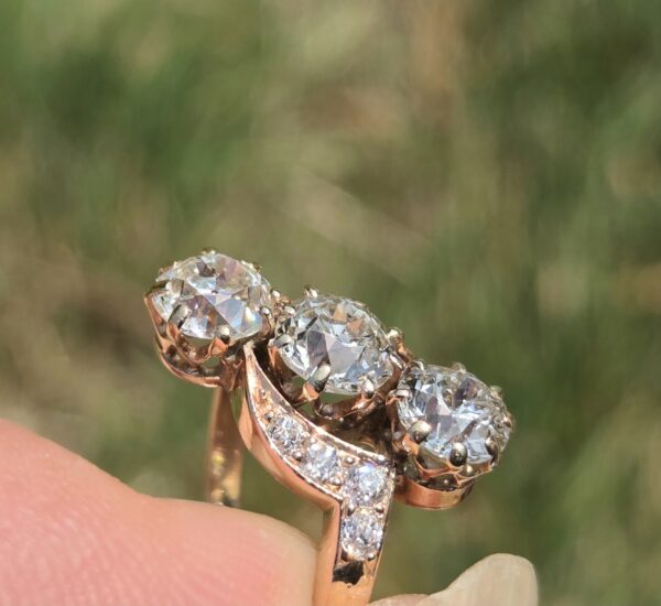 Just A Fabulous Old Cut Diamond Trilogy ring! - Image 10