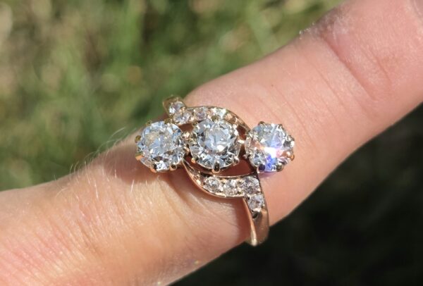 Just A Fabulous Old Cut Diamond Trilogy ring! - Image 4