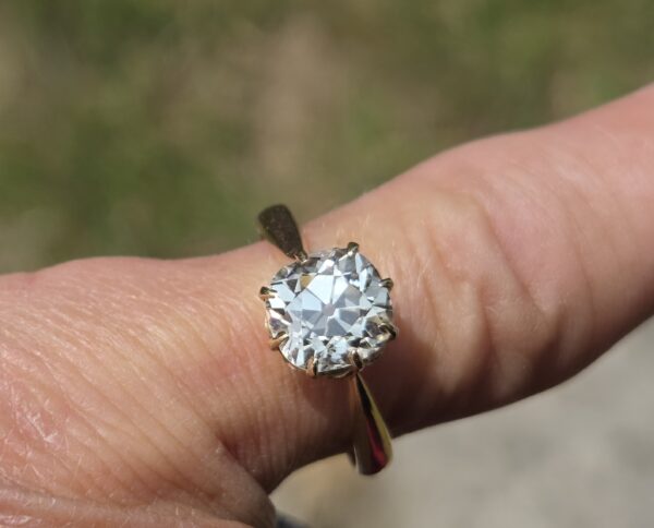 Rose Gold Old cut Diamond Solitaire - Image 5