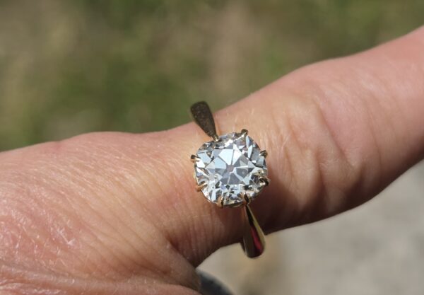 Rose Gold Old cut Diamond Solitaire - Image 6