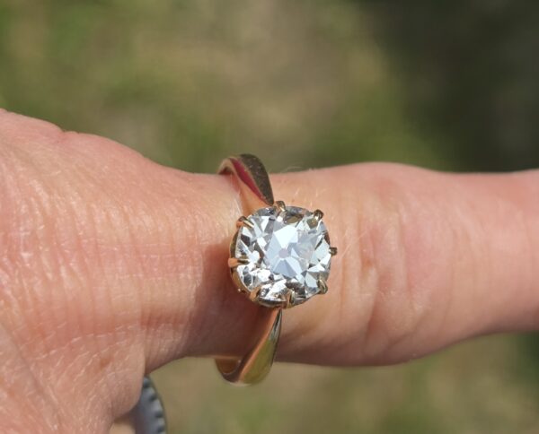 Rose Gold Old cut Diamond Solitaire - Image 7