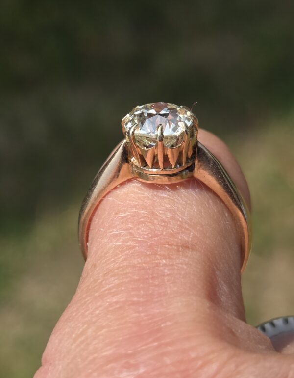 Rose Gold Old cut Diamond Solitaire - Image 10