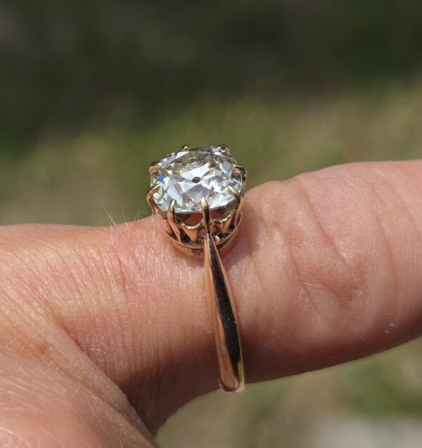 Rose Gold Old cut Diamond Solitaire - Image 9