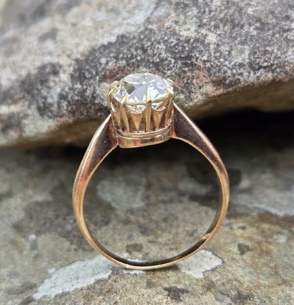 Rose Gold Old cut Diamond Solitaire - Image 4