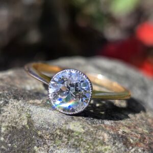 SOLD. Wonderful Edwardian Old cut Diamond Solitaire ring