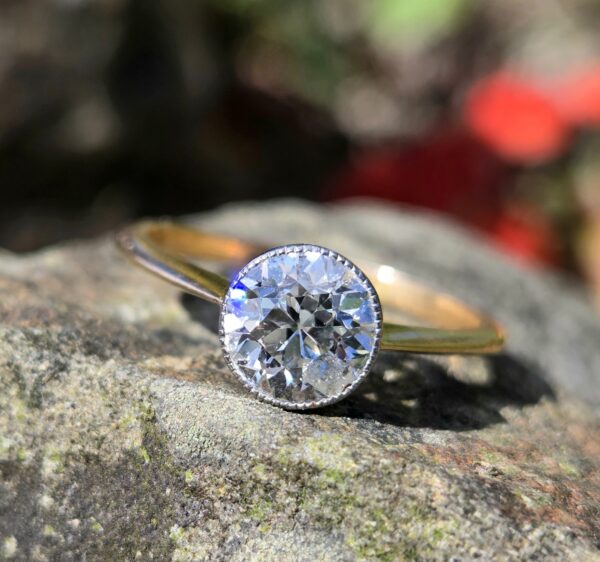 SOLD. Wonderful Edwardian Old cut Diamond Solitaire ring - Image 12