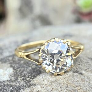 A rare and special old cut diamond solitaire ring
