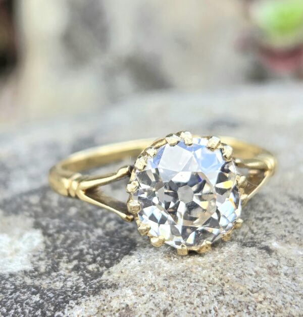 A rare and special old cut diamond solitaire ring