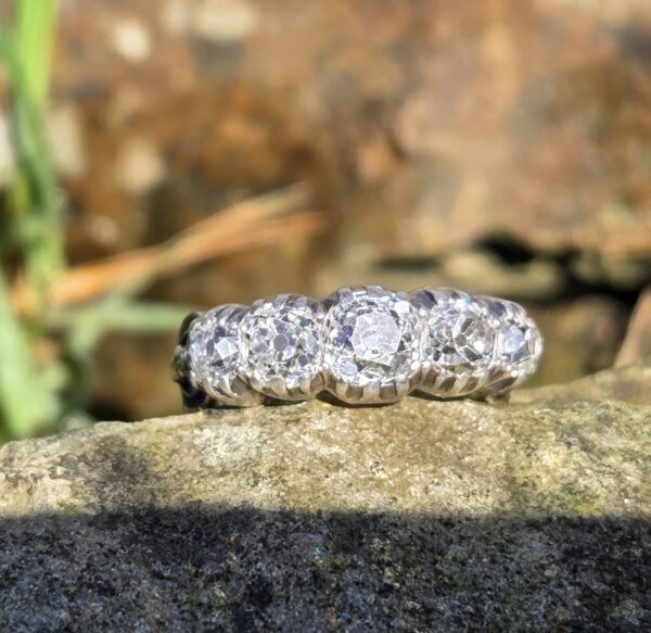 Rare 5 stone Diamond ring. - Image 13