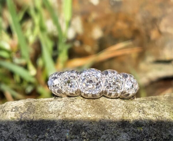 Rare 5 stone Diamond ring. - Image 12